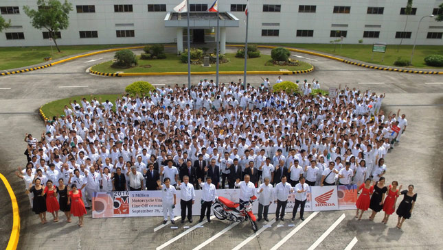 Honda Philippines celebrates five million motorbikes manufactured