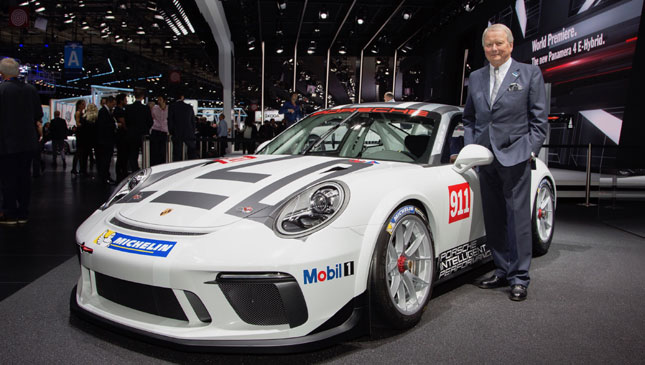 Porsche unveils Panamera 4 E-Hybrid, 911 GT3 Cup