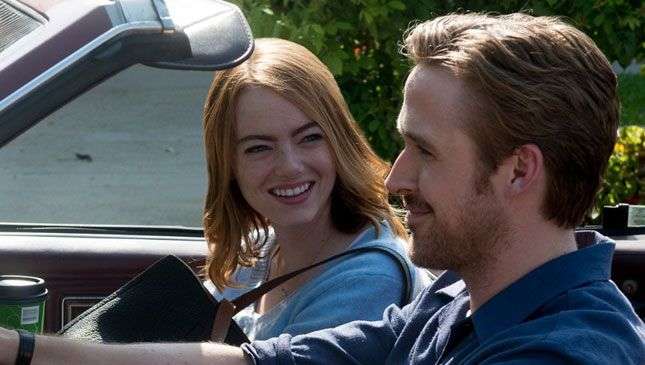 Ryan Gosling and Emma Stone in the film ‘La La Land’