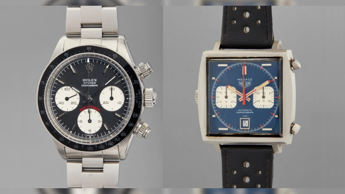 Paul Newman and Steve McQueen timepieces will be auctioned off