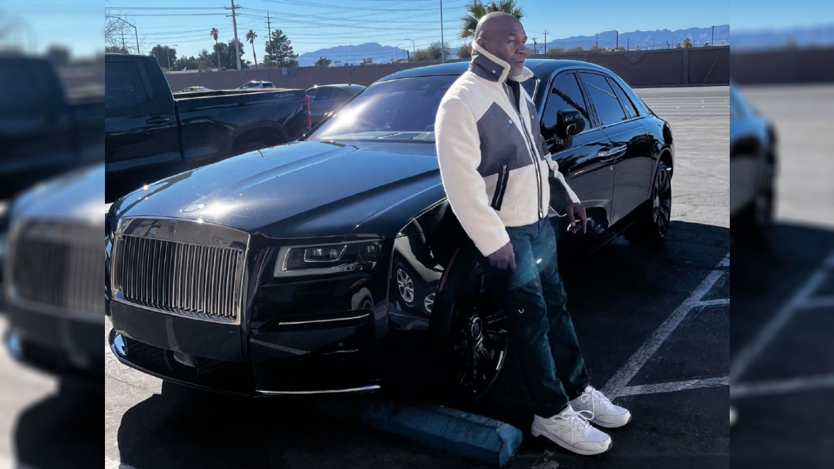 Mike Tyson shows off his Rolls-Royce Ghost