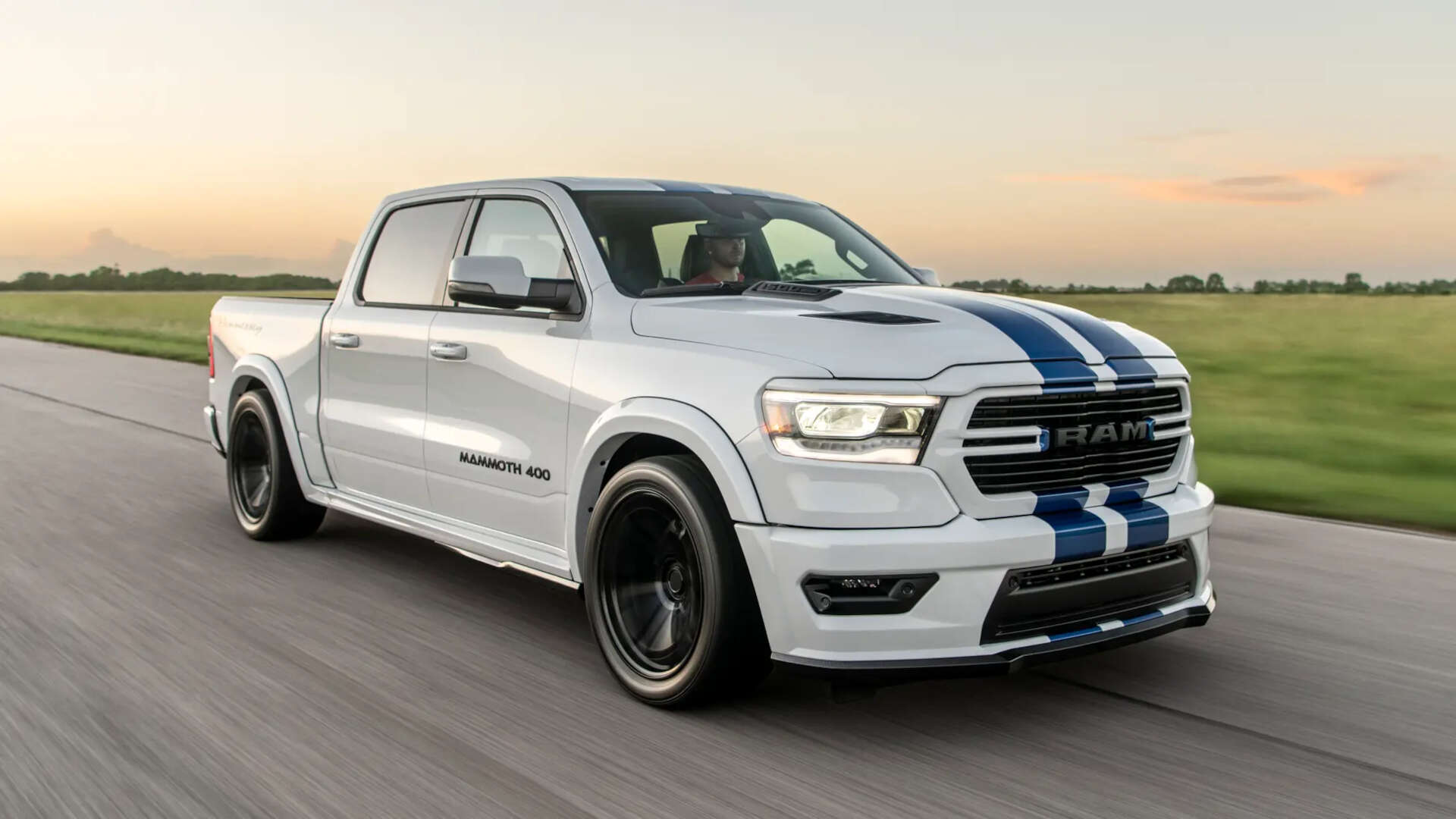 The Hennessey Mammoth 400 is a Ram 1500-based sport truck