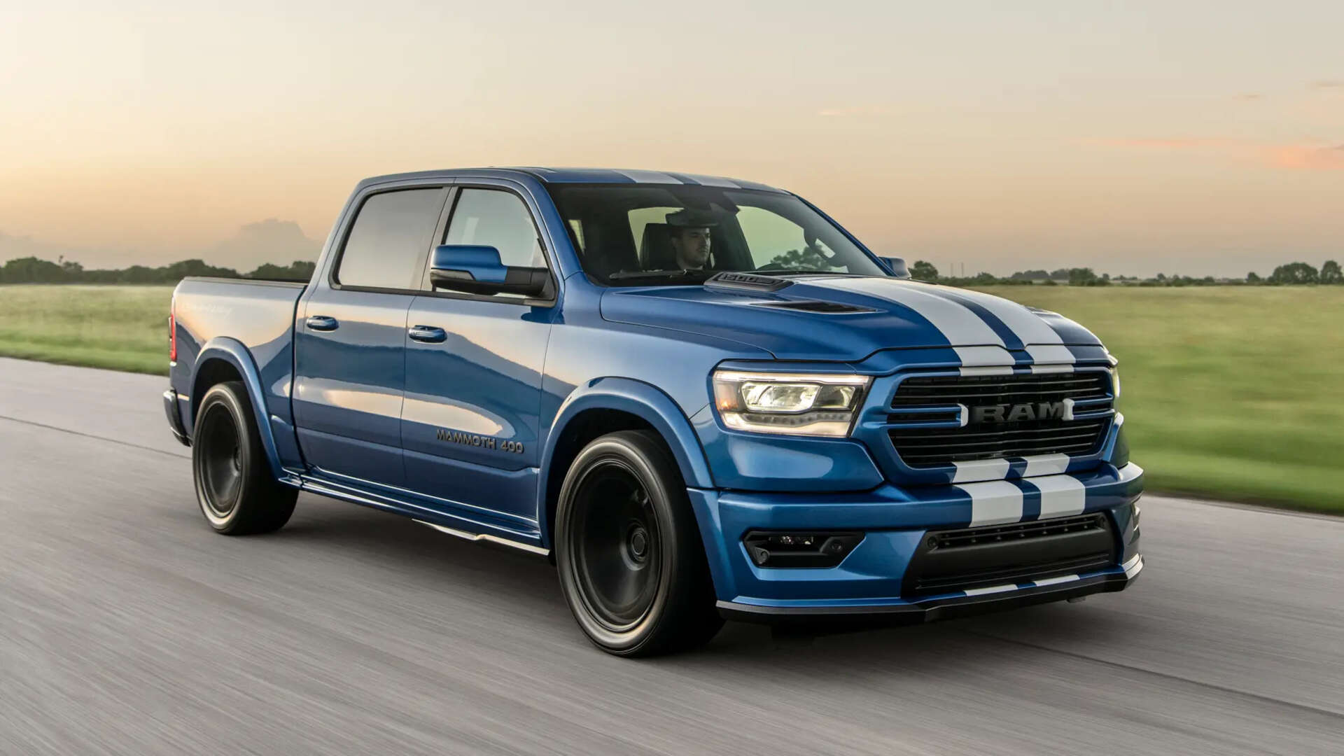 The Hennessey Mammoth 400 is a Ram 1500-based sport truck