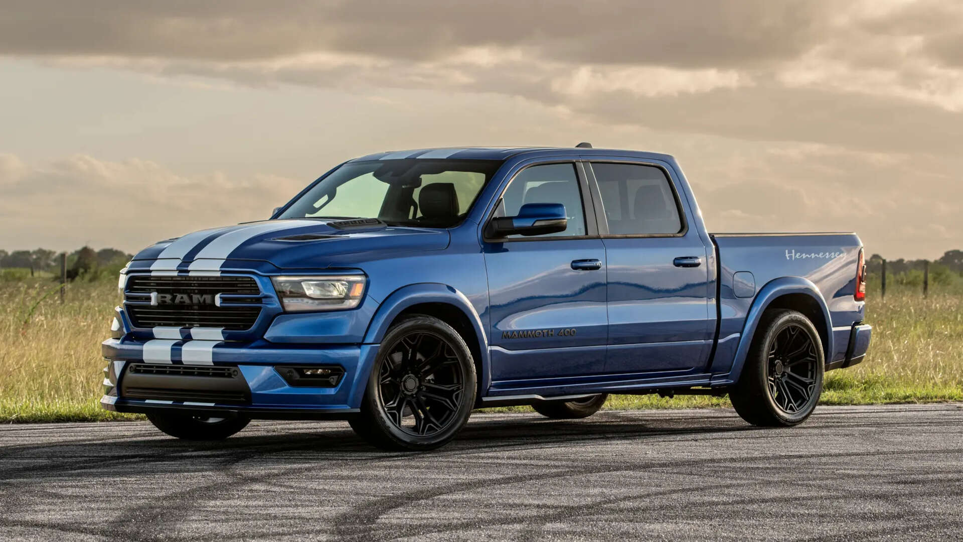 The Hennessey Mammoth 400 is a Ram 1500-based sport truck