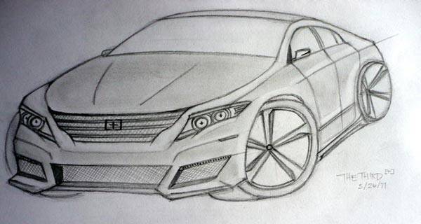 Car sketch by Feliciano Ababon III