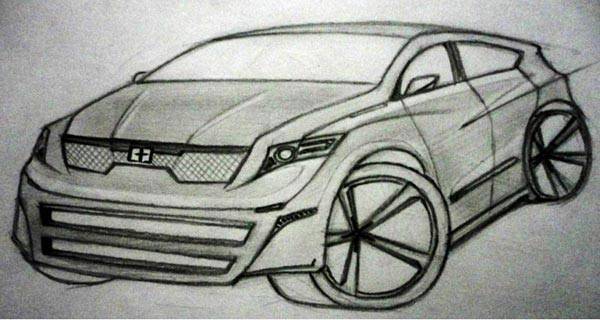 Car sketch by Feliciano Ababon III