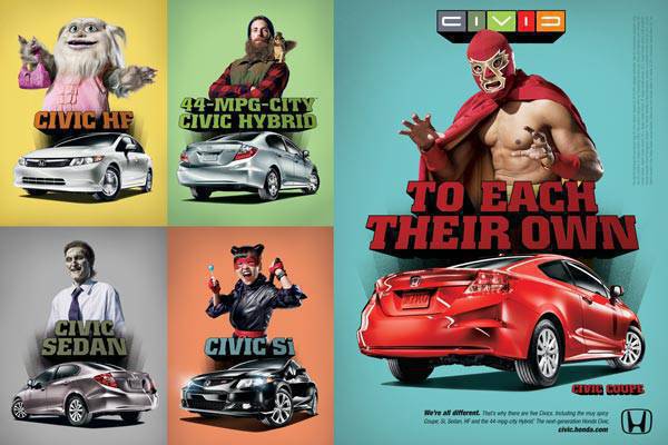'To Each Their Own' campaign for 2012 Honda Civic