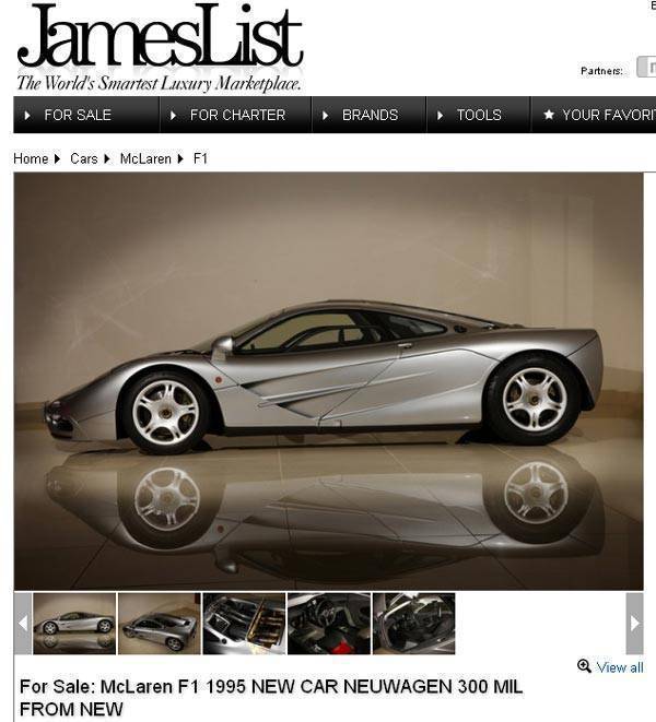 McLaren F1 on JamesList.com