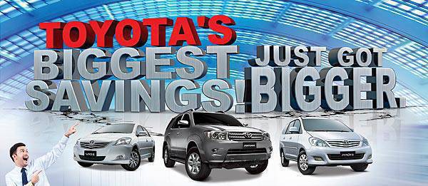TopGear.com.ph Philippine Car News - Toyota Promo: ‘Biggest Savings’ offers continue