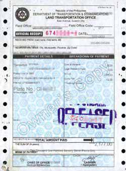TopGear.com.ph Philippine Car News - Philippine Car Registration Form