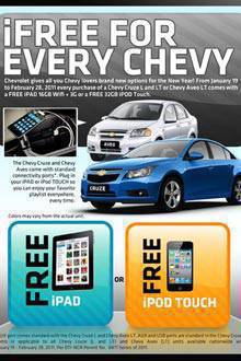 TopGear.com.ph Philippine Car News - Chevrolet promo: Free iPad, iPod Touch with every new car purchase