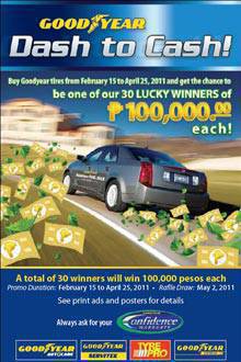 TopGear.com.ph Philippine Car News - Goodyear promo: Dash to Cash