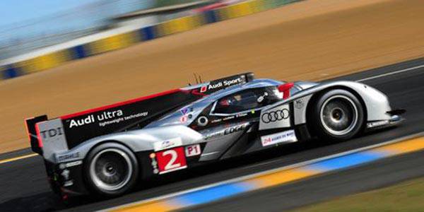 Audi R18 TDI in action at 2011 Le Mans