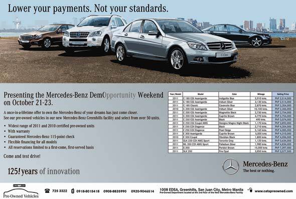 Mercedes-Benz DemOpportunity Weekend