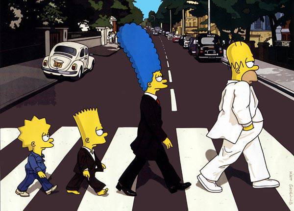 The Simpsons on Abbey Road The Simpsons on Abbey Road