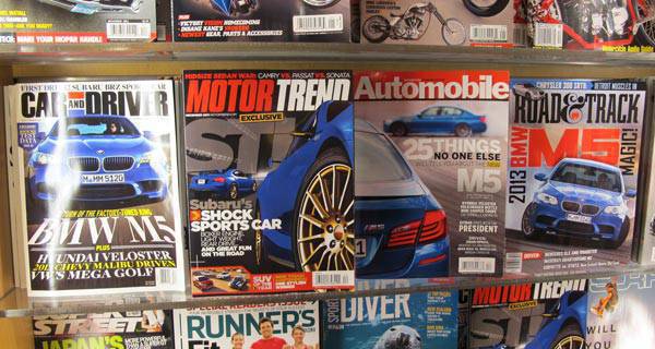 BMW M5 on US car magazine covers