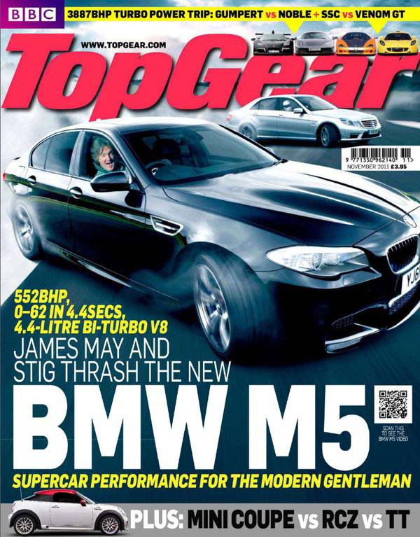 Top Gear UK's November 2011 cover