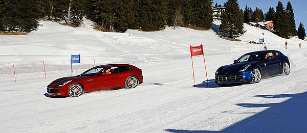 TopGear.com.ph Philippine Car News - Alonso, Massa parallel slalom two Ferrari FFs down a ski slope