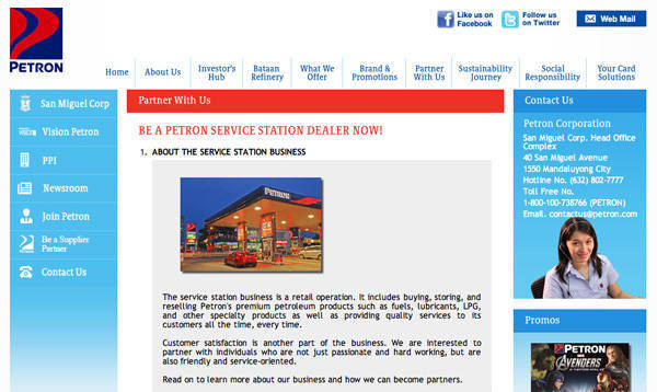 Petron franchise opportunity