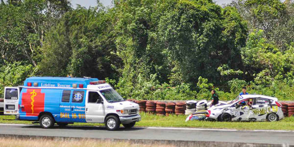 Charlie Cojuangco crashes in TRS Cup