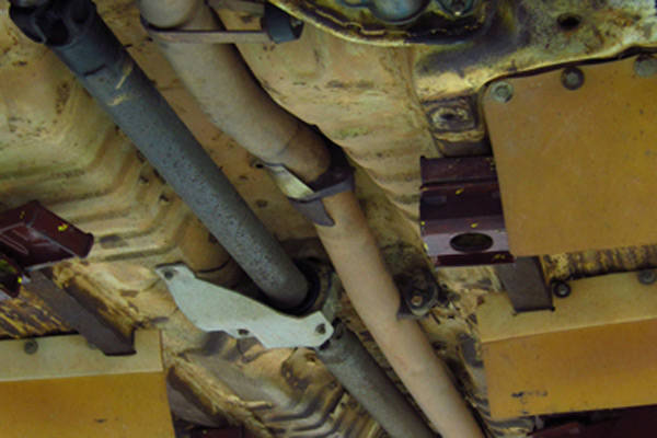 Underside of a rally car Underside of a rally car
