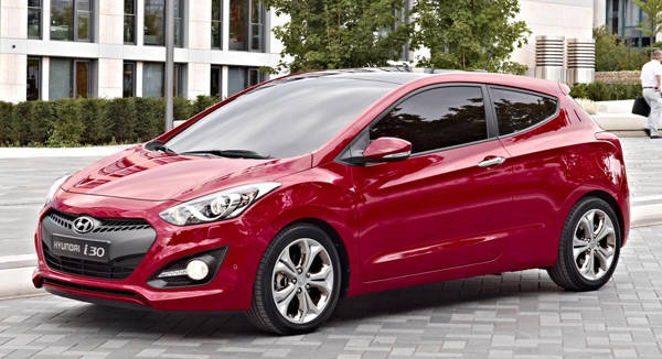 Three-door Hyundai i30 hatchback Three-door Hyundai i30 hatchback