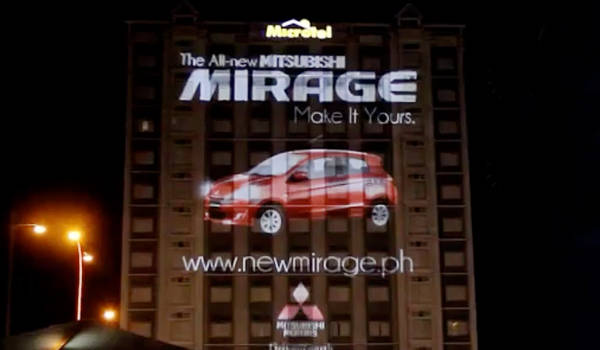 Mitsubishi Mirage video mapping