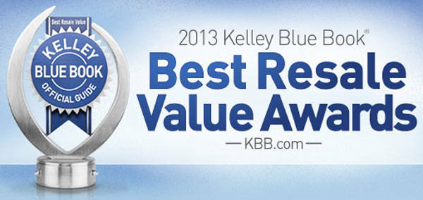 Kelley Blue Book 2013 Best Resale Value Awards