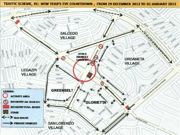 TopGear.com.ph Philippine Car News - Makati City releases traffic rerouting for its New Year's Eve countdown