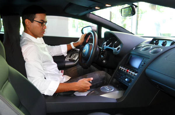 Inside a Lamborghini Gallardo