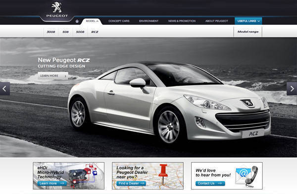 Peugeot PH website