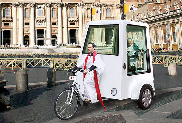 Pope Francis may ditch gas-fed Popemobile for pedal-powered one TopGear.com.ph Philippine Car News - Pope Francis may ditch gas-fed Popemobile for pedal-powered one