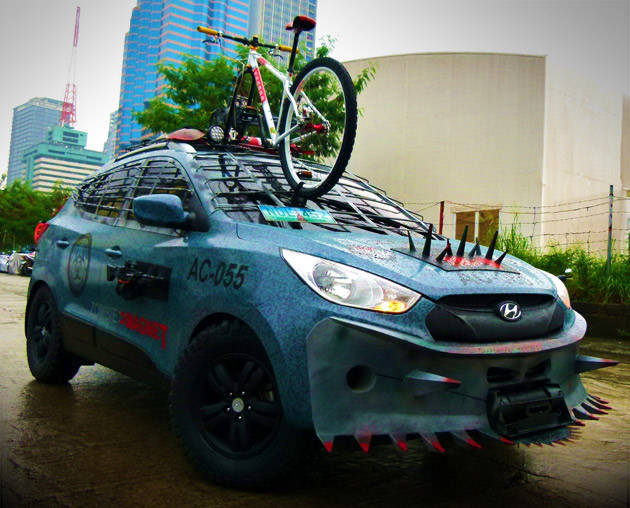 Driving the Hyundai Tucson zombie survival machine