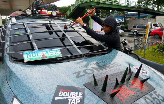 Driving the Hyundai Tucson zombie survival machine