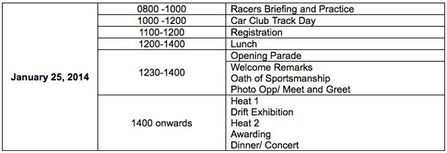 Vios Cup schedule of activities