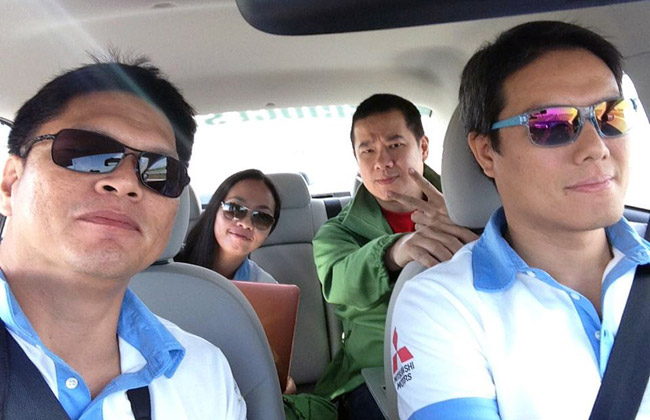 Top Gear PH team at Mitsubishi Mirage G4 fuel economy run