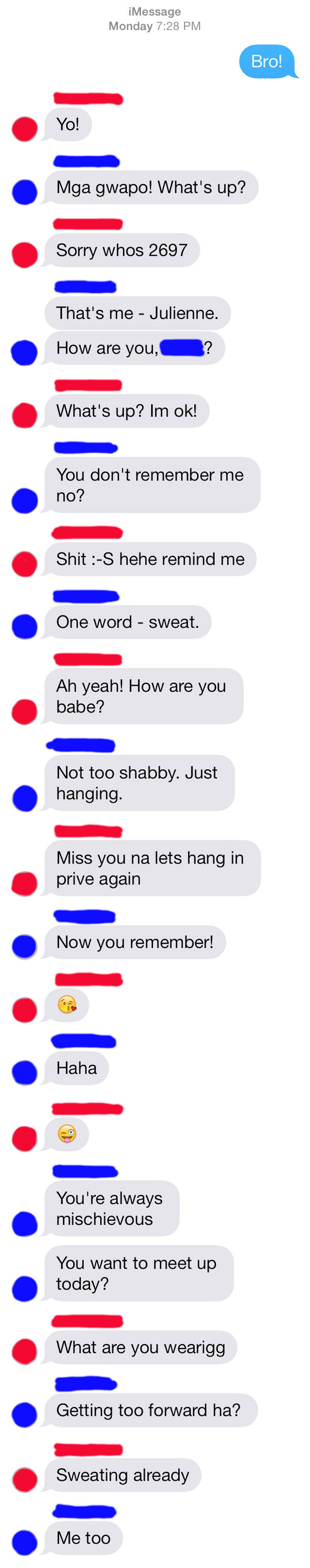 iMessage chat between two car industry executives