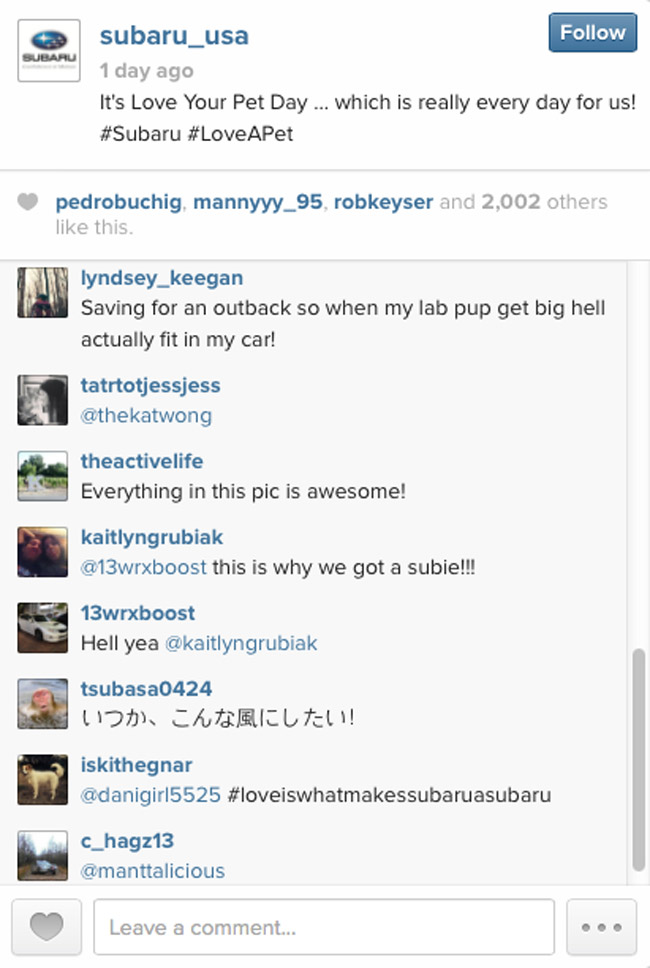 Subaru USA on Instagram