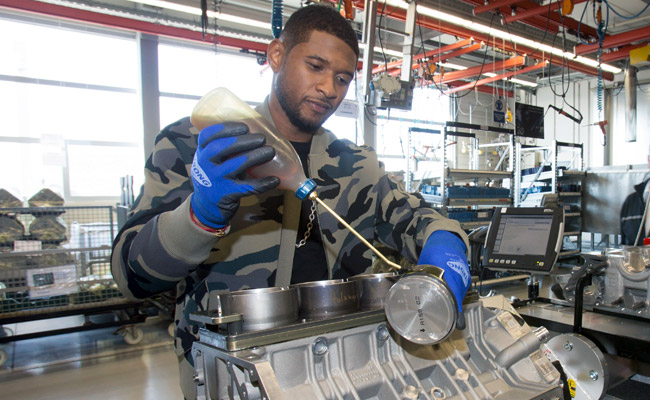 Usher at AMG headquarters