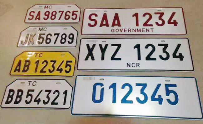 New-design LTO license plates