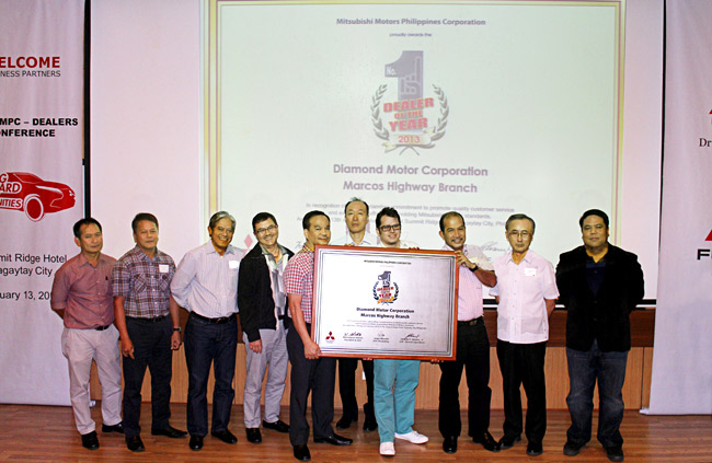 Mitsubishi Marcos Highway is MMPC's Dealer of the Year