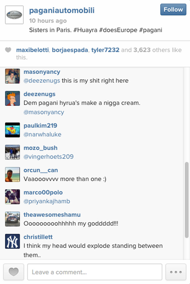 Pagani on Instagram