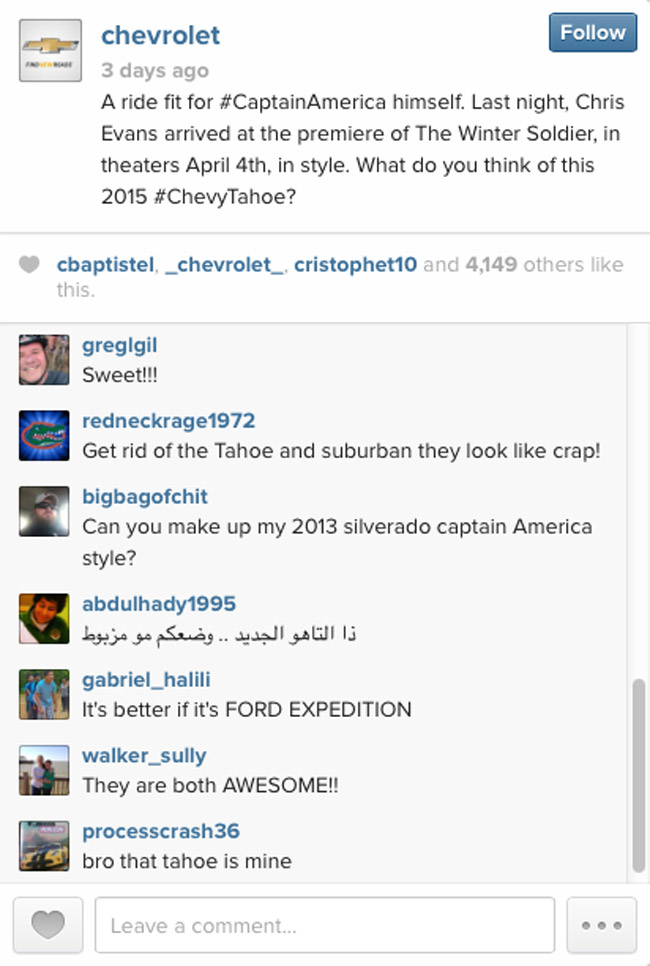 Chevrolet on Instagram