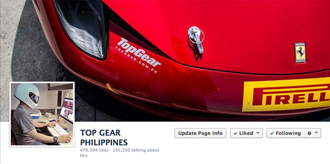 Top Gear Philippines' Facebook page