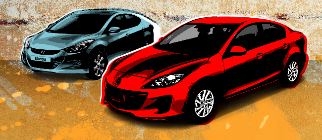 Hyundai Elantra vs. Mazda 3 vs. Toyota Altis vs. Subaru Impreza