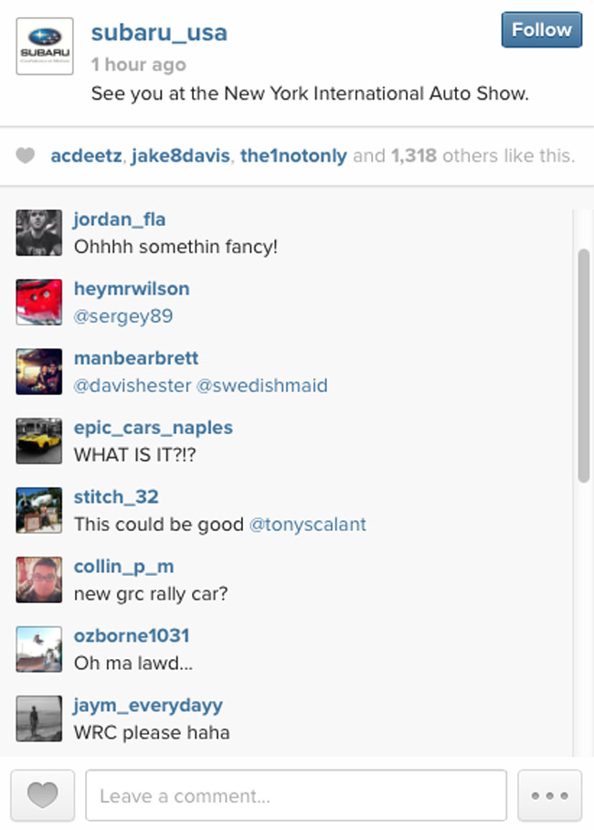 Subaru on Instagram