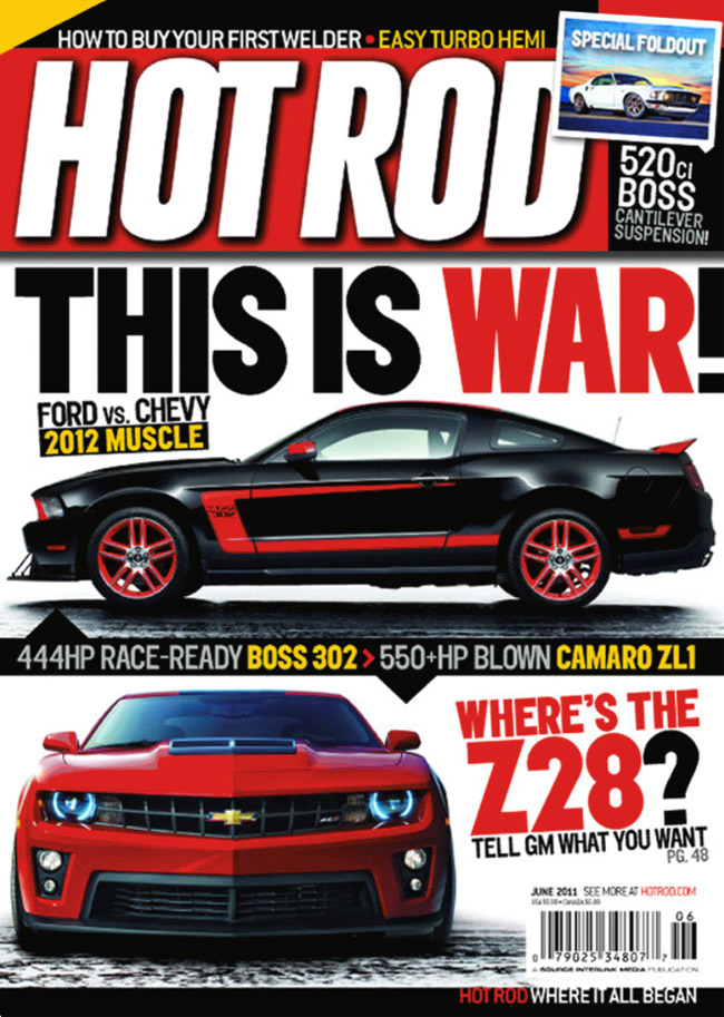 Hot Rod Camaro-Mustang cover