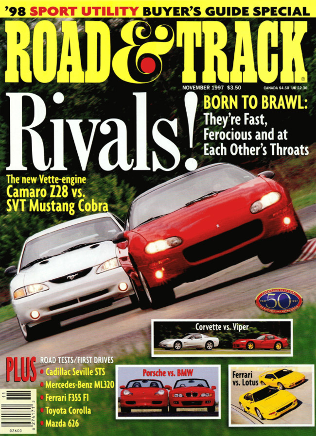 Road & Track Camaro-Mustang cover