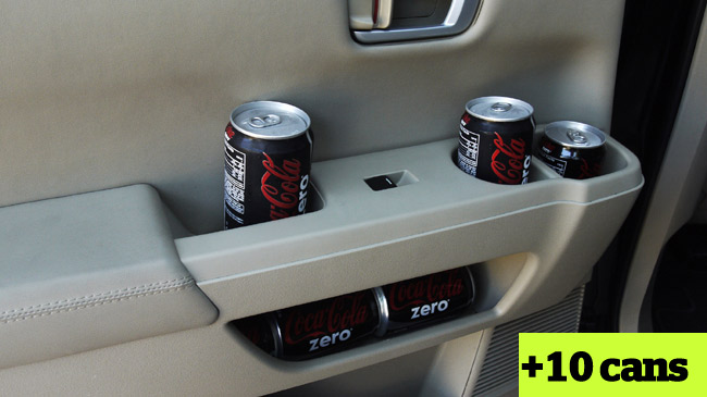 How many soda cans the Honda Pilot carry? How many soda cans the Honda Pilot carry?