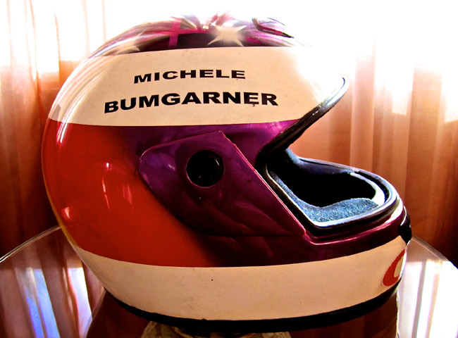 Michele Bumgarner's helmet color design evolution Michele Bumgarner's helmet color design evolution
